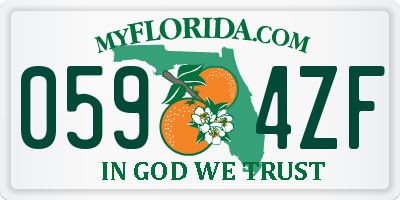 FL license plate 0594ZF