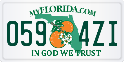 FL license plate 0594ZI