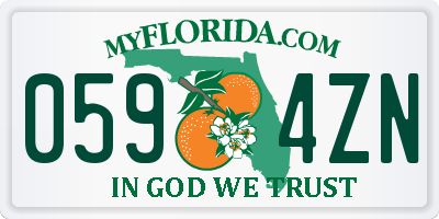 FL license plate 0594ZN