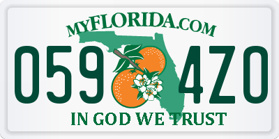 FL license plate 0594ZO