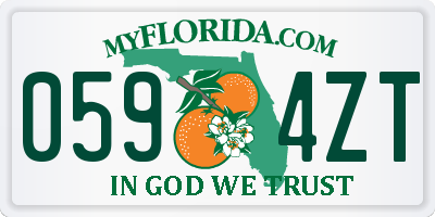 FL license plate 0594ZT