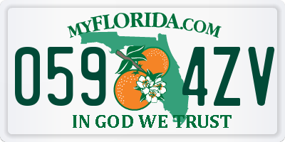 FL license plate 0594ZV