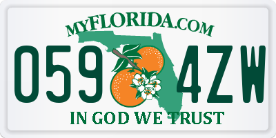 FL license plate 0594ZW