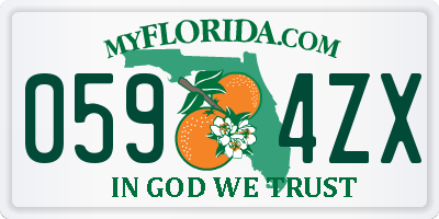 FL license plate 0594ZX