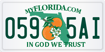 FL license plate 0595AI