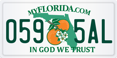 FL license plate 0595AL