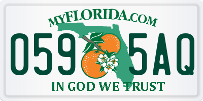 FL license plate 0595AQ