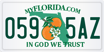 FL license plate 0595AZ