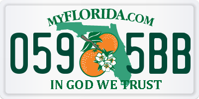FL license plate 0595BB