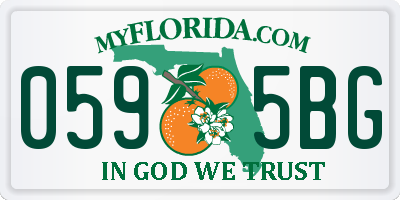FL license plate 0595BG