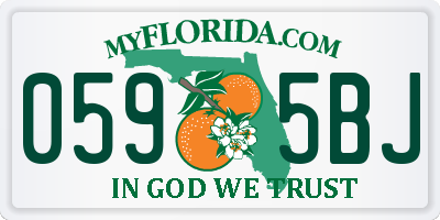 FL license plate 0595BJ