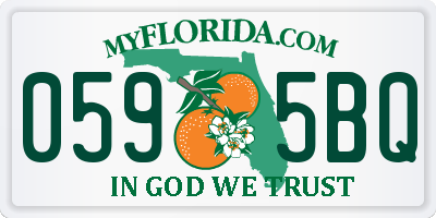 FL license plate 0595BQ