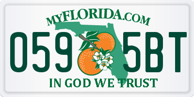 FL license plate 0595BT