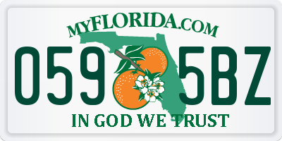 FL license plate 0595BZ