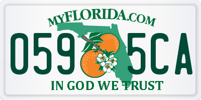 FL license plate 0595CA