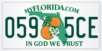FL license plate 0595CE