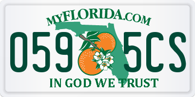 FL license plate 0595CS