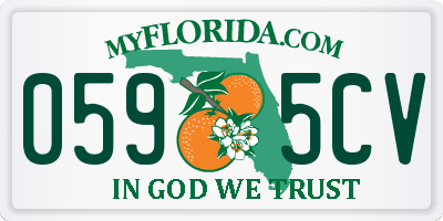 FL license plate 0595CV