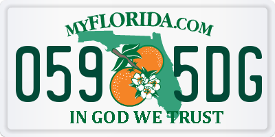 FL license plate 0595DG