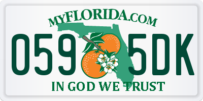 FL license plate 0595DK