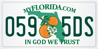 FL license plate 0595DS