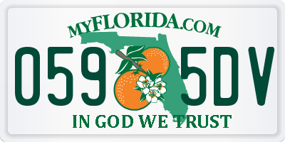 FL license plate 0595DV