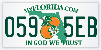 FL license plate 0595EB