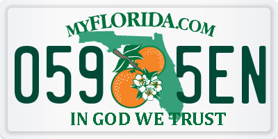 FL license plate 0595EN