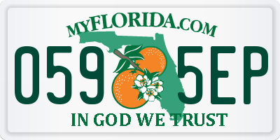 FL license plate 0595EP