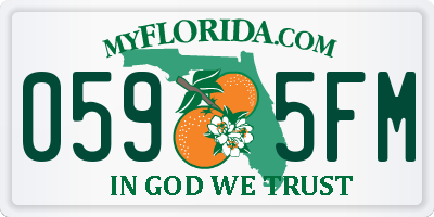 FL license plate 0595FM