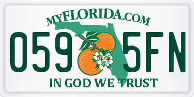 FL license plate 0595FN