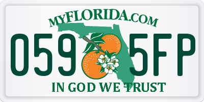 FL license plate 0595FP