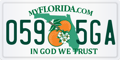 FL license plate 0595GA