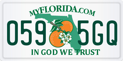 FL license plate 0595GQ