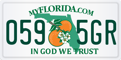 FL license plate 0595GR