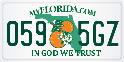 FL license plate 0595GZ