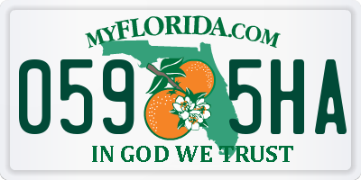 FL license plate 0595HA