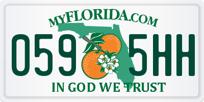 FL license plate 0595HH