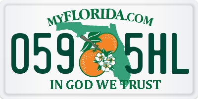FL license plate 0595HL