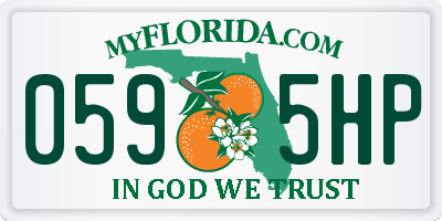 FL license plate 0595HP