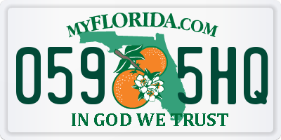 FL license plate 0595HQ