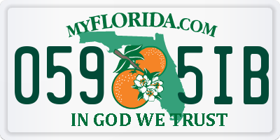 FL license plate 0595IB