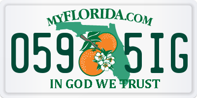 FL license plate 0595IG