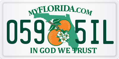 FL license plate 0595IL