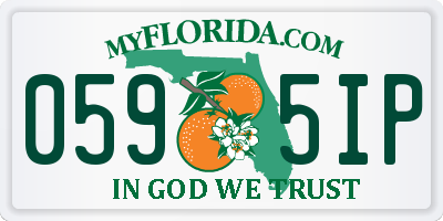 FL license plate 0595IP