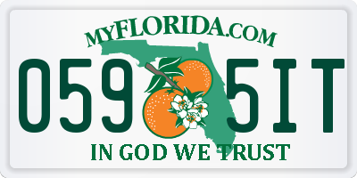 FL license plate 0595IT