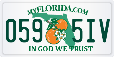 FL license plate 0595IV
