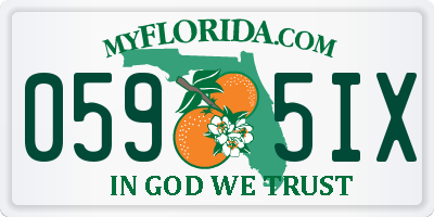 FL license plate 0595IX