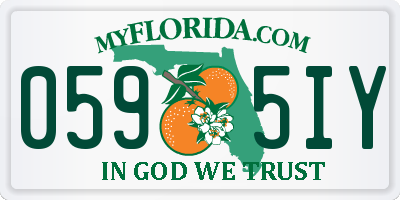 FL license plate 0595IY