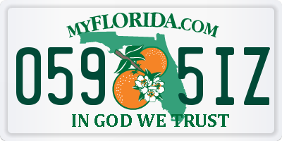 FL license plate 0595IZ